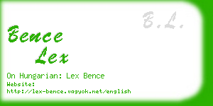 bence lex business card